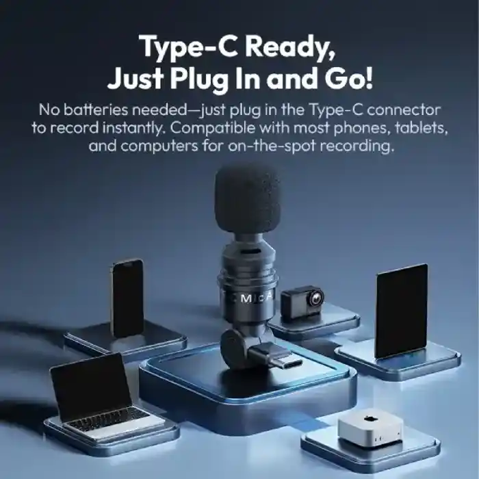 Ulanzi AM23 Type-C Mini Microphone for latest iPhone Android Live Broadcast Gaming Phone Gopro DJI Laptop